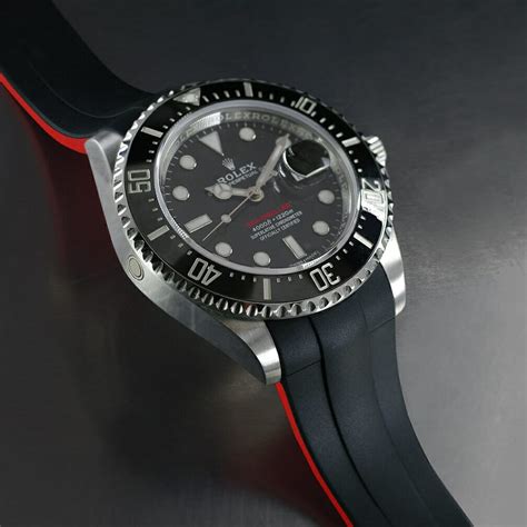 rubber strap rolex deep sea|Rolex deep sea vs sea dweller.